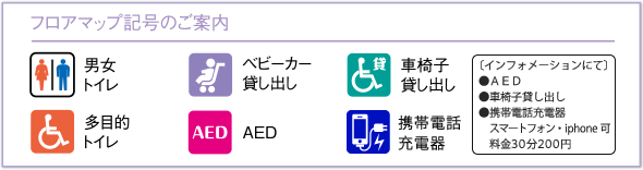 フロアマップ記号のご案内